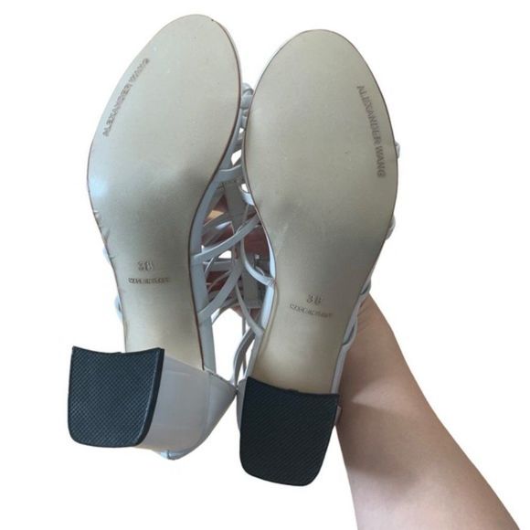 White Alexander Wang Block Heels Size EU 38 - Picture 12 of 14